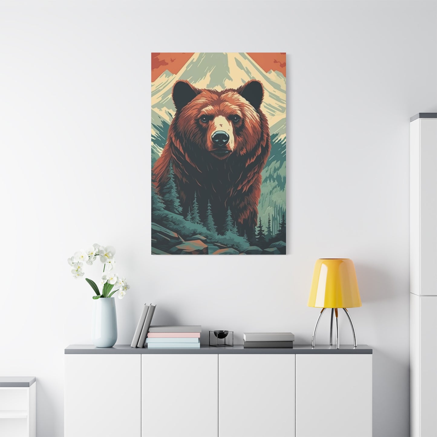 Bear in Mountain Wall Art & Canvas Prints