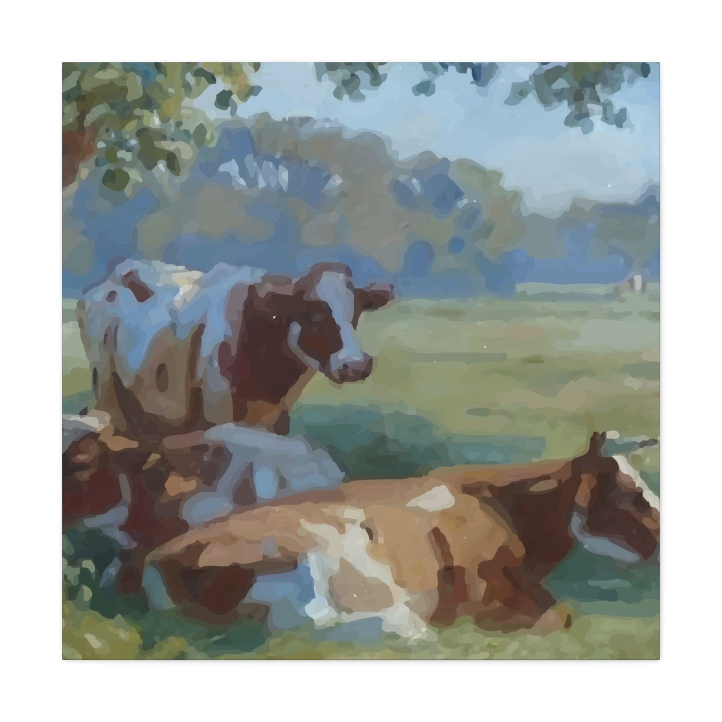 Cow Eat Grass Wall Art & Canvas Prints