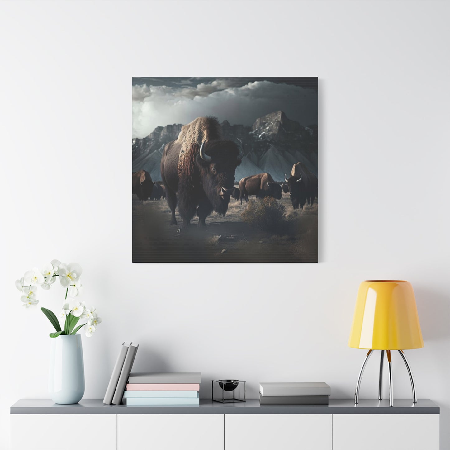 Mountain Bisons Wall Art & Canvas Prints