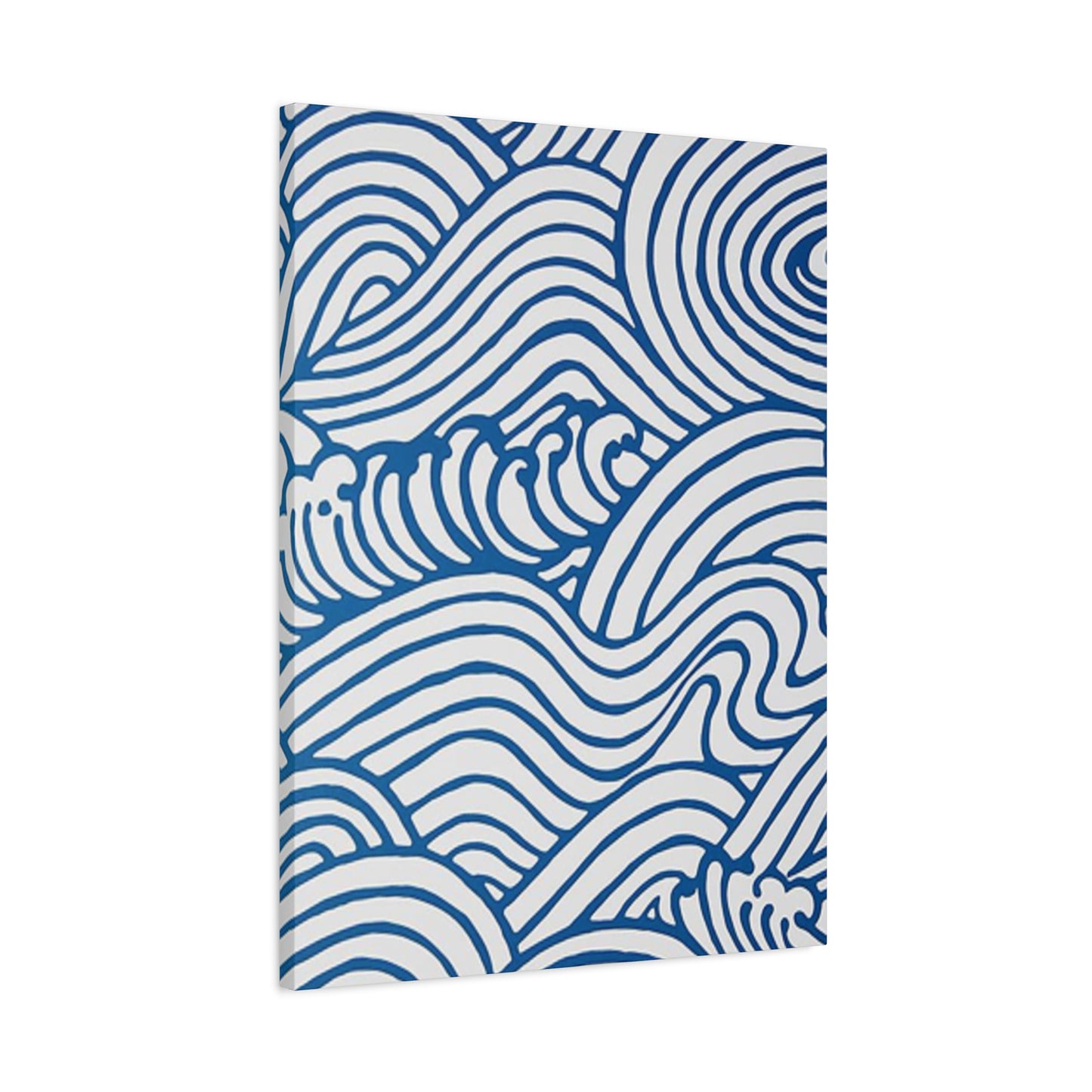 Blue Waves Drawing Wall Art & Canvas Prints