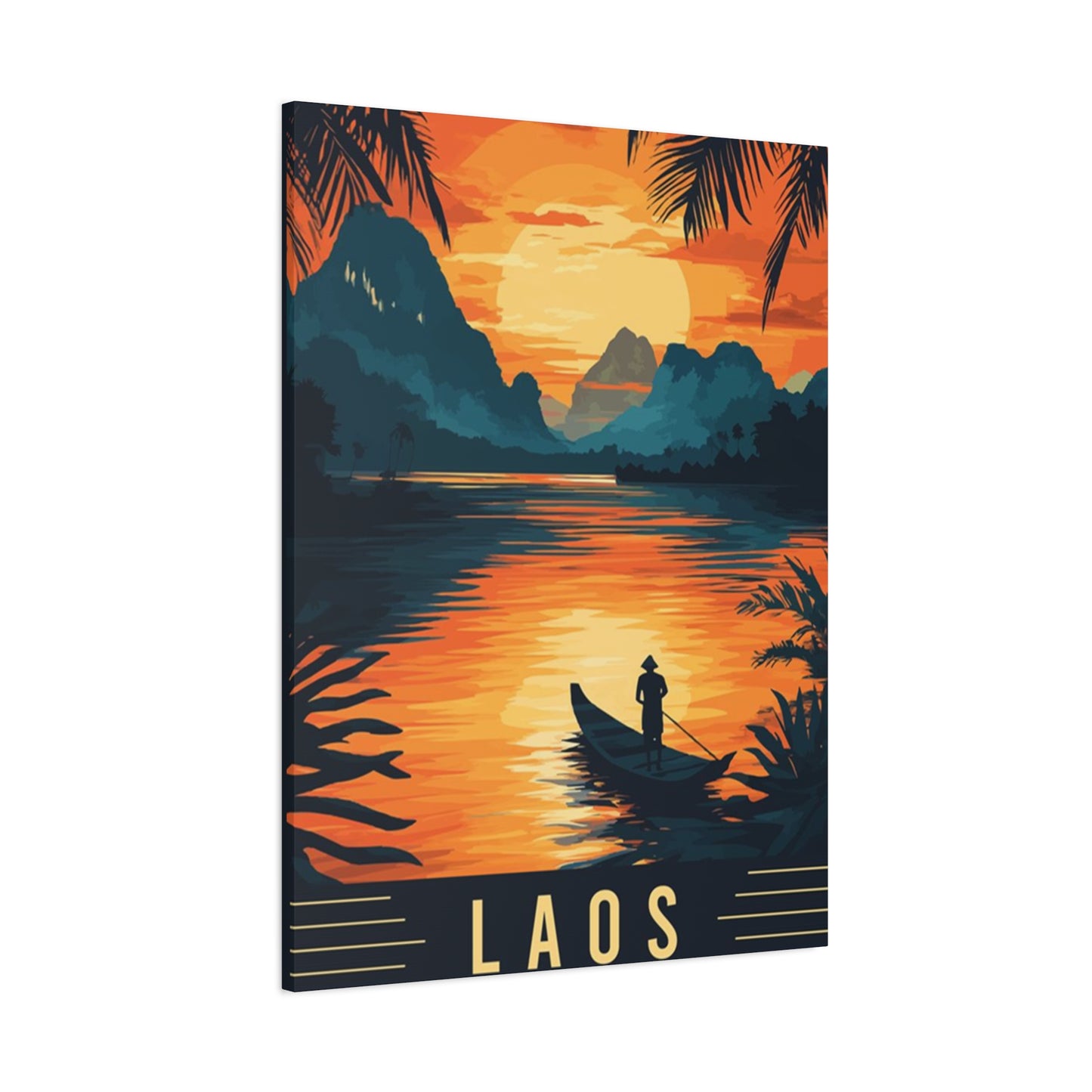Laos Sunset Poster Wall Art & Canvas Prints