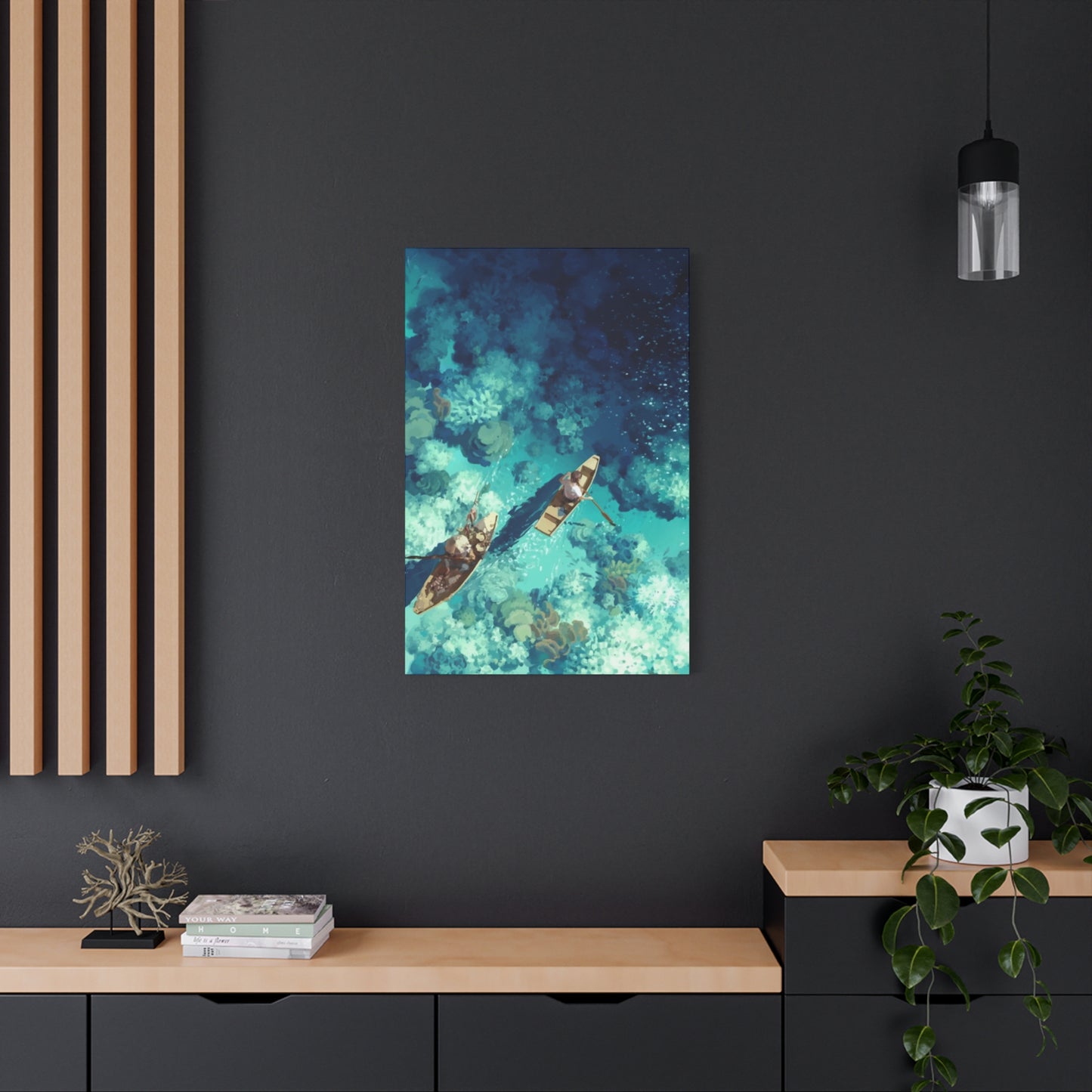 Boat in Sea 3d View Wall Art & Canvas Prints