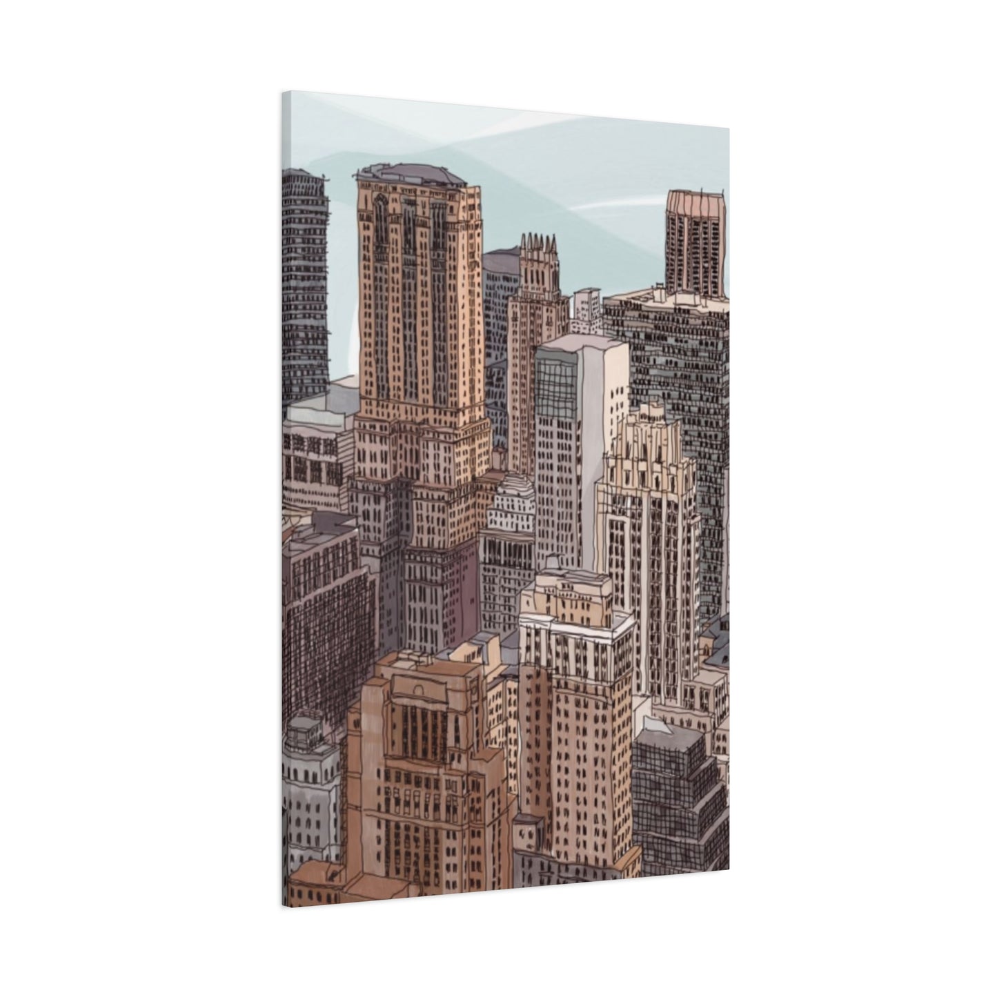 Skyview Of Manhattan NYC Skyline Wall Art & Canvas Prints