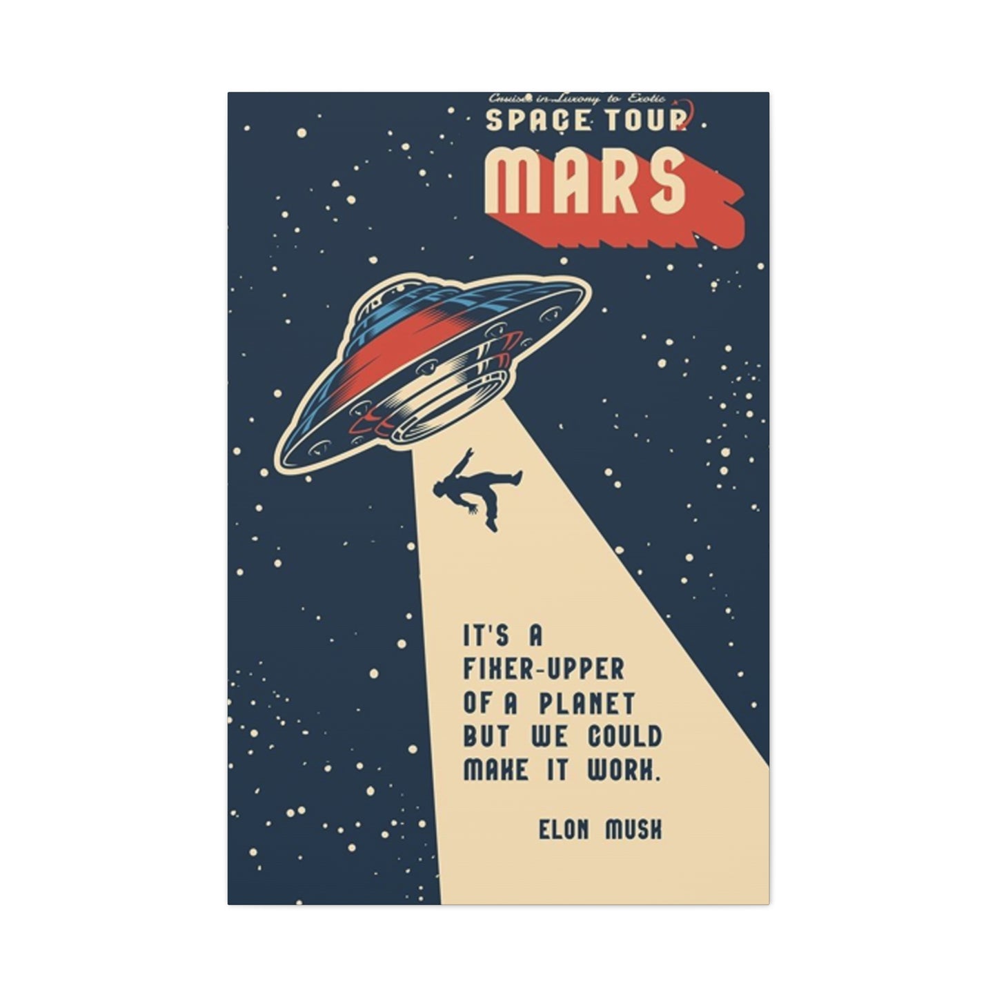 Mars Space Tour Poster Wall Art & Canvas Prints