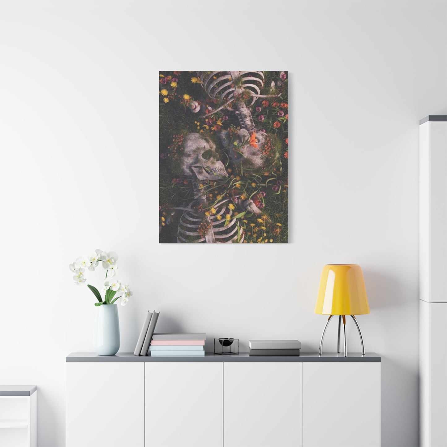 Skeleton Couple Painting Wall Art & Canvas Prints