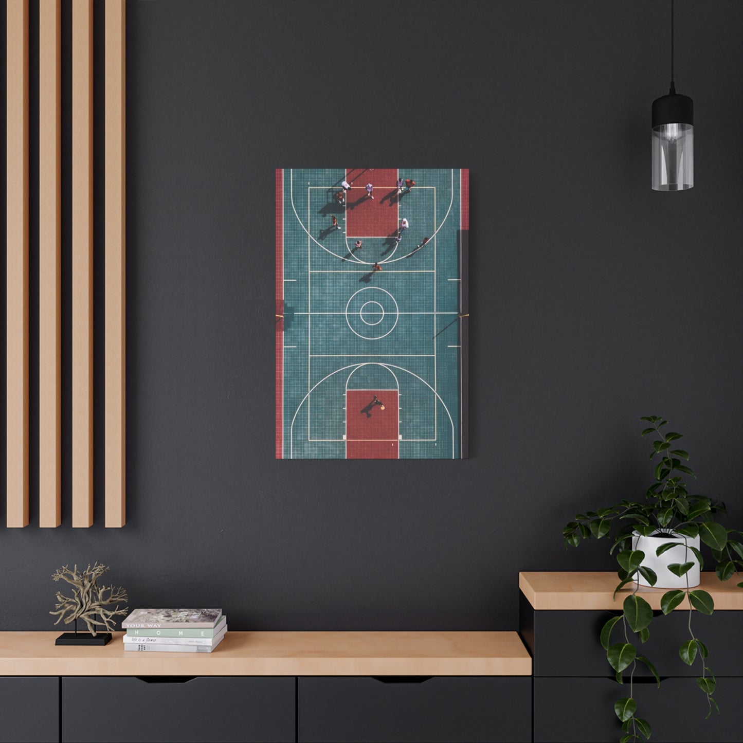 Basketball Court Top View Wall Art & Canvas Prints