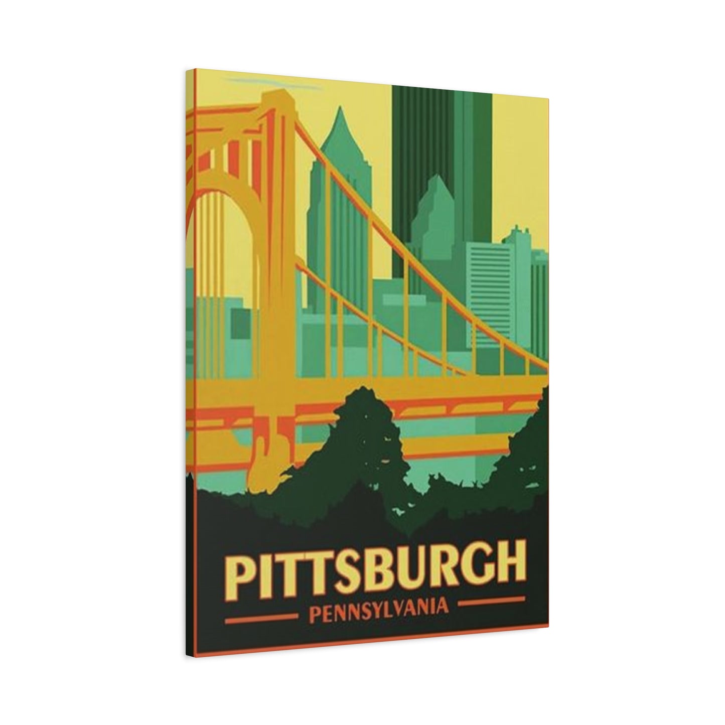 Steel Bridge Pittsburgh Poster Wall Art & Canvas Prints