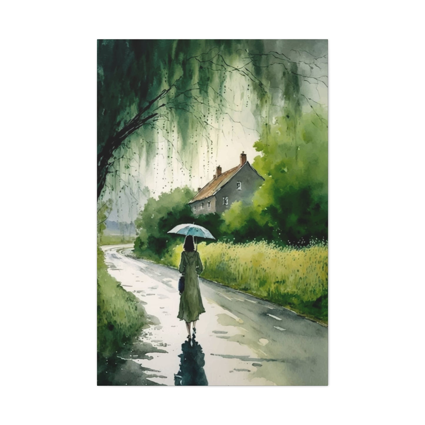 Girl In Rain Wall Art & Canvas Prints