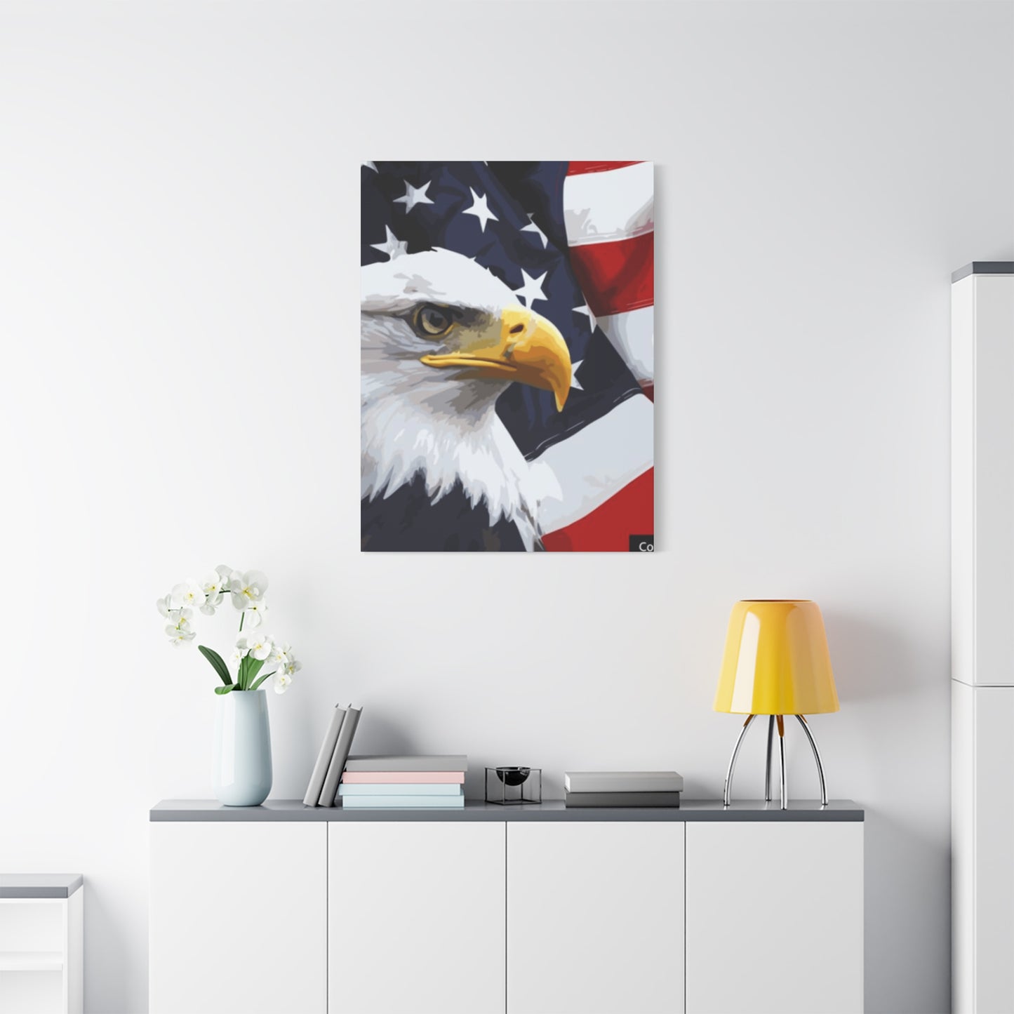 Eagle and American Flag Wall Art & Canvas Prints