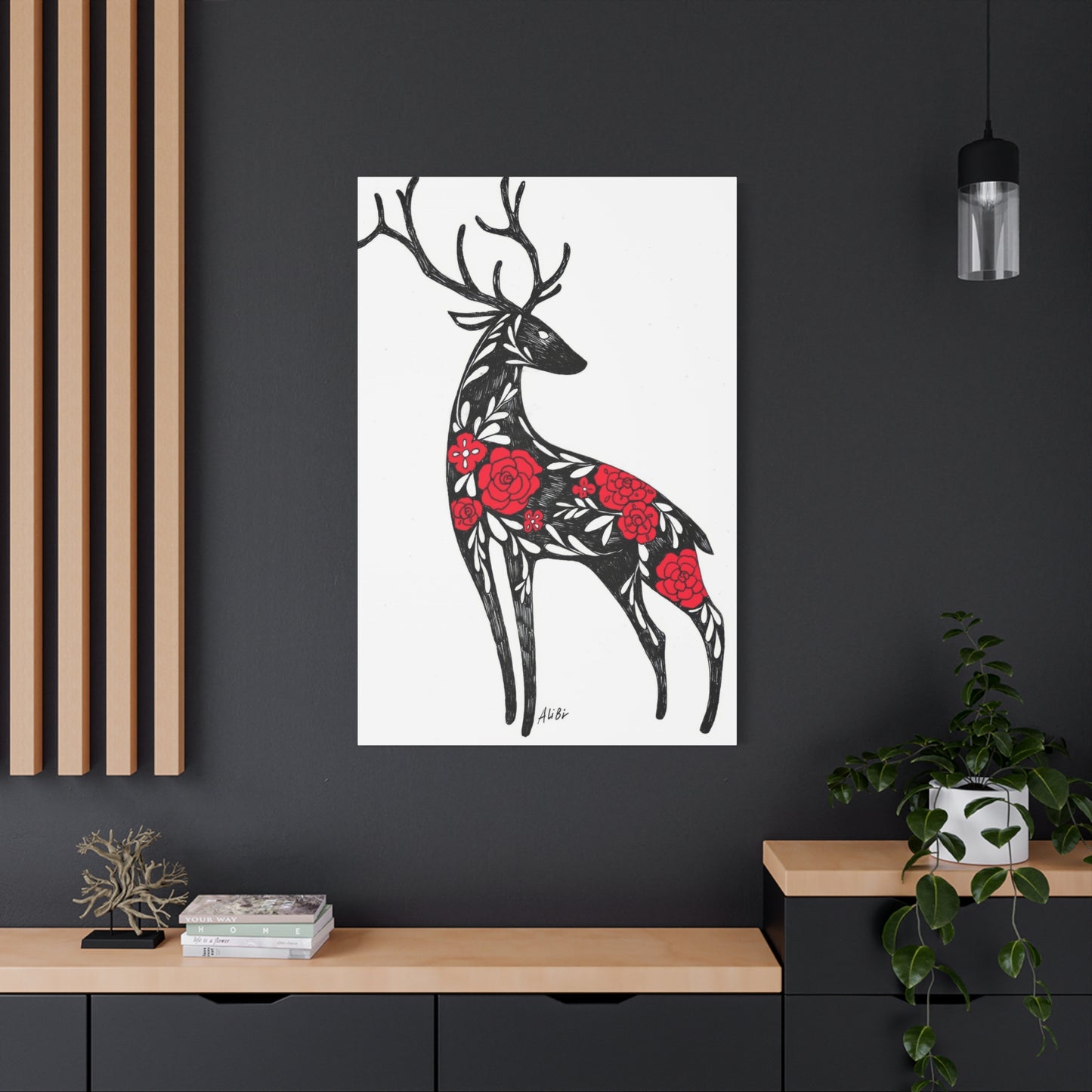 Deer Abstract Wall Art & Canvas Prints