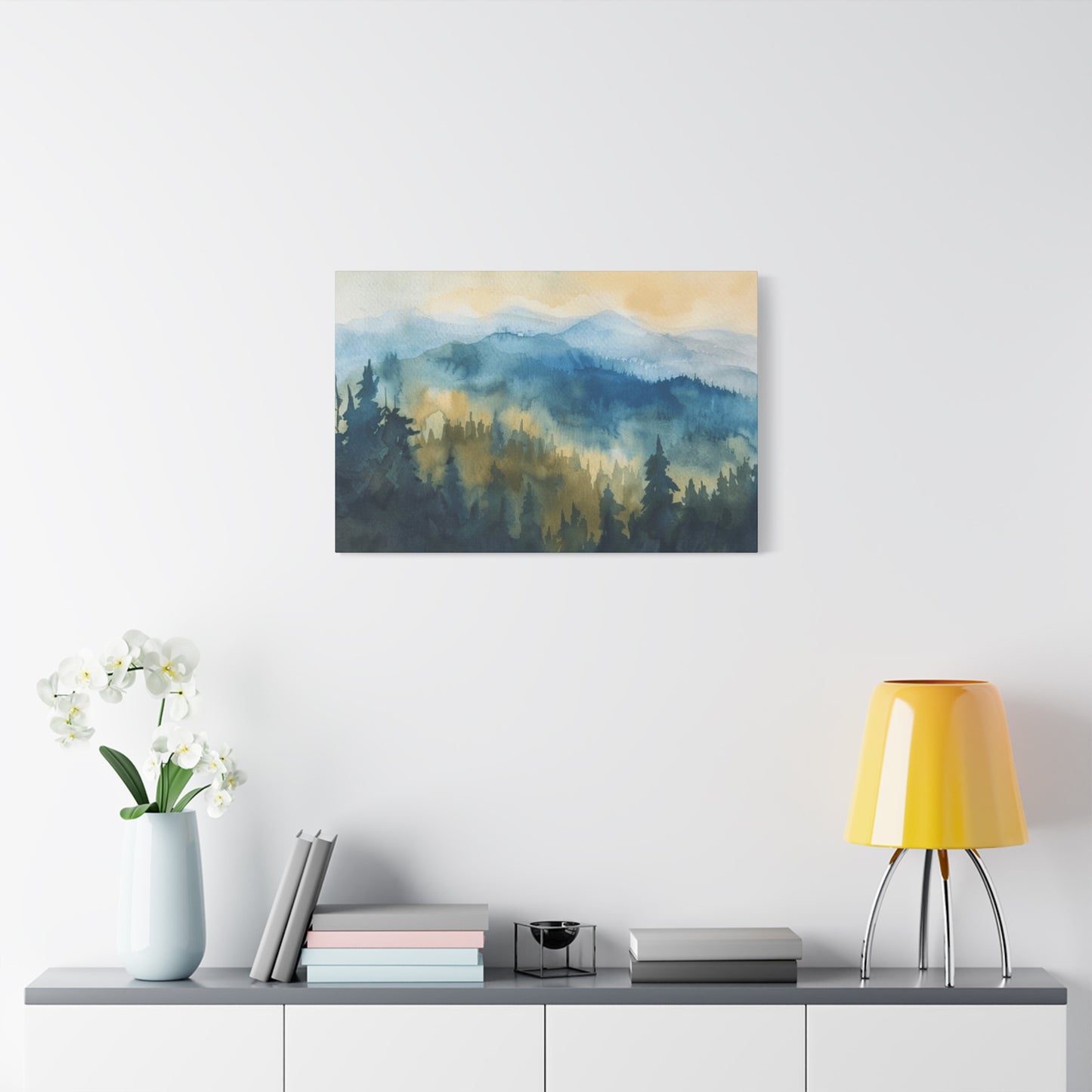 Blue Ridge Forest Water Painting Wall Art & Canvas Prints