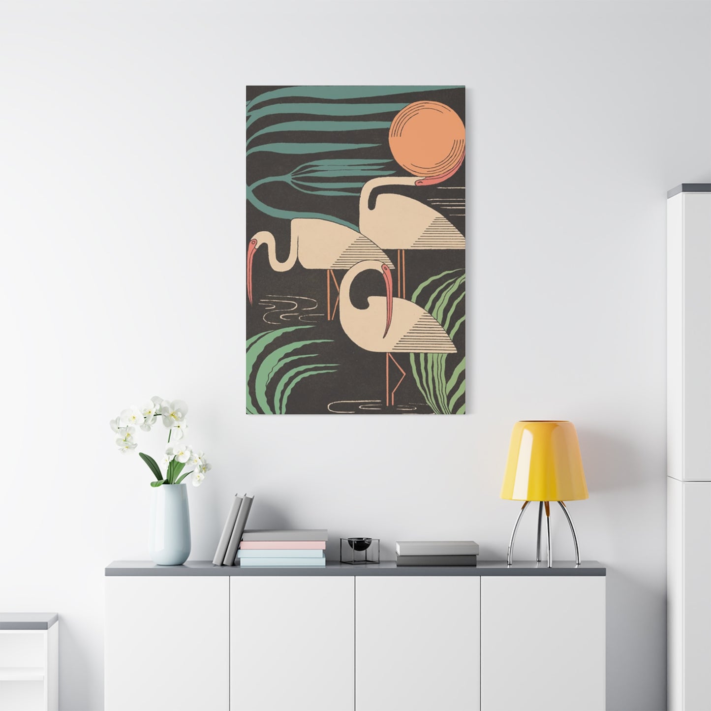 Herons In Lake Wall Art & Canvas Prints