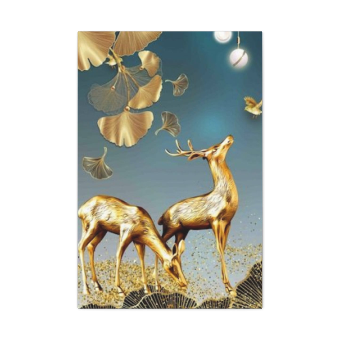 Golden Deer Wall Art & Canvas Prints