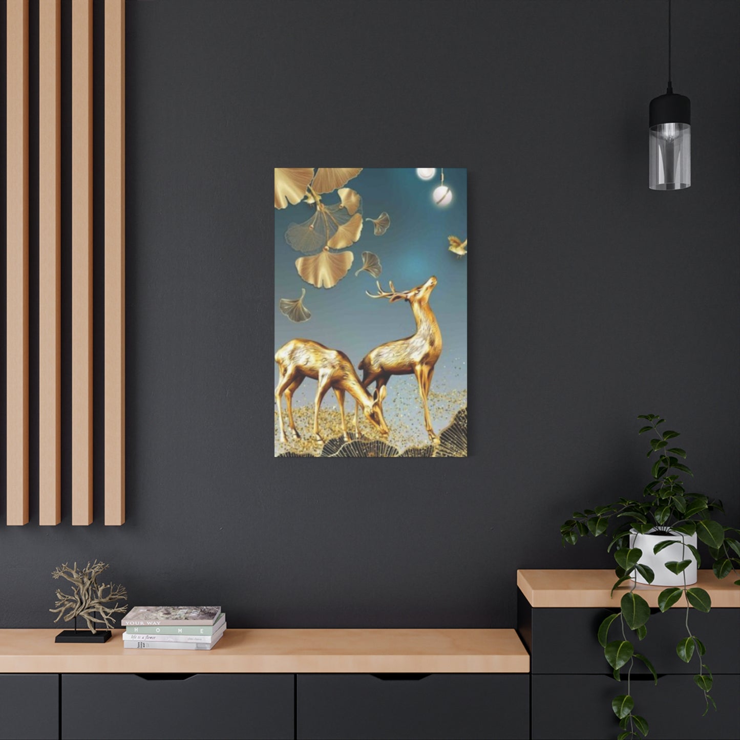 Golden Deer Wall Art & Canvas Prints