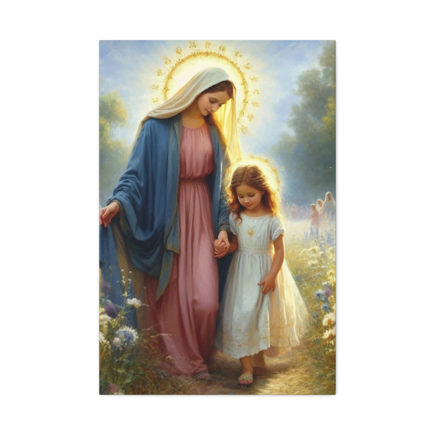 Christian Mother with Little Girl Wall Art & Canvas Prints