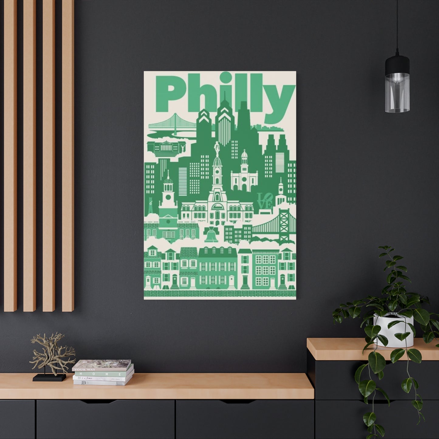 Green Philadelphia Poster Wall Art & Canvas Prints