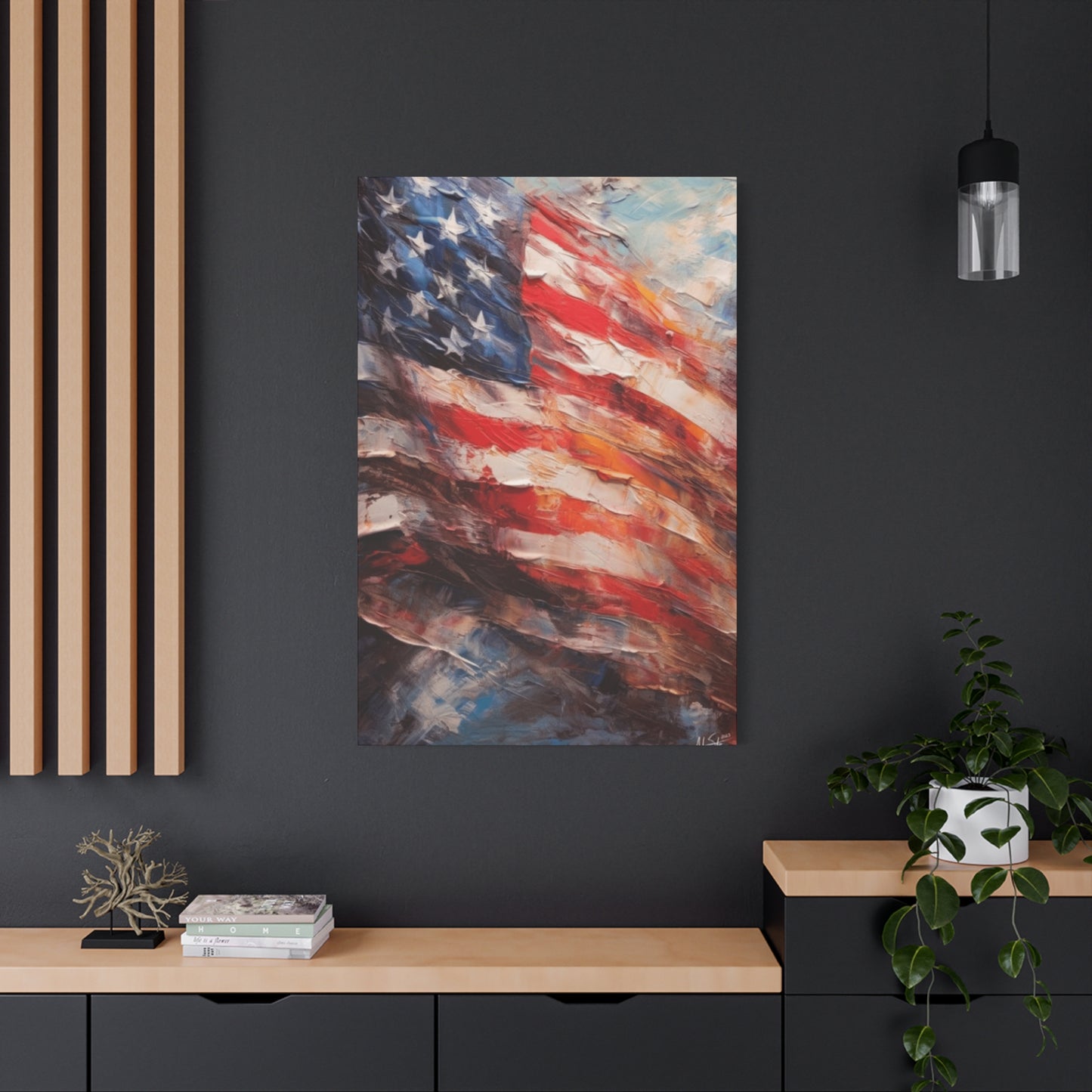 American Flag Painting Range Wall Art & Canvas Prints