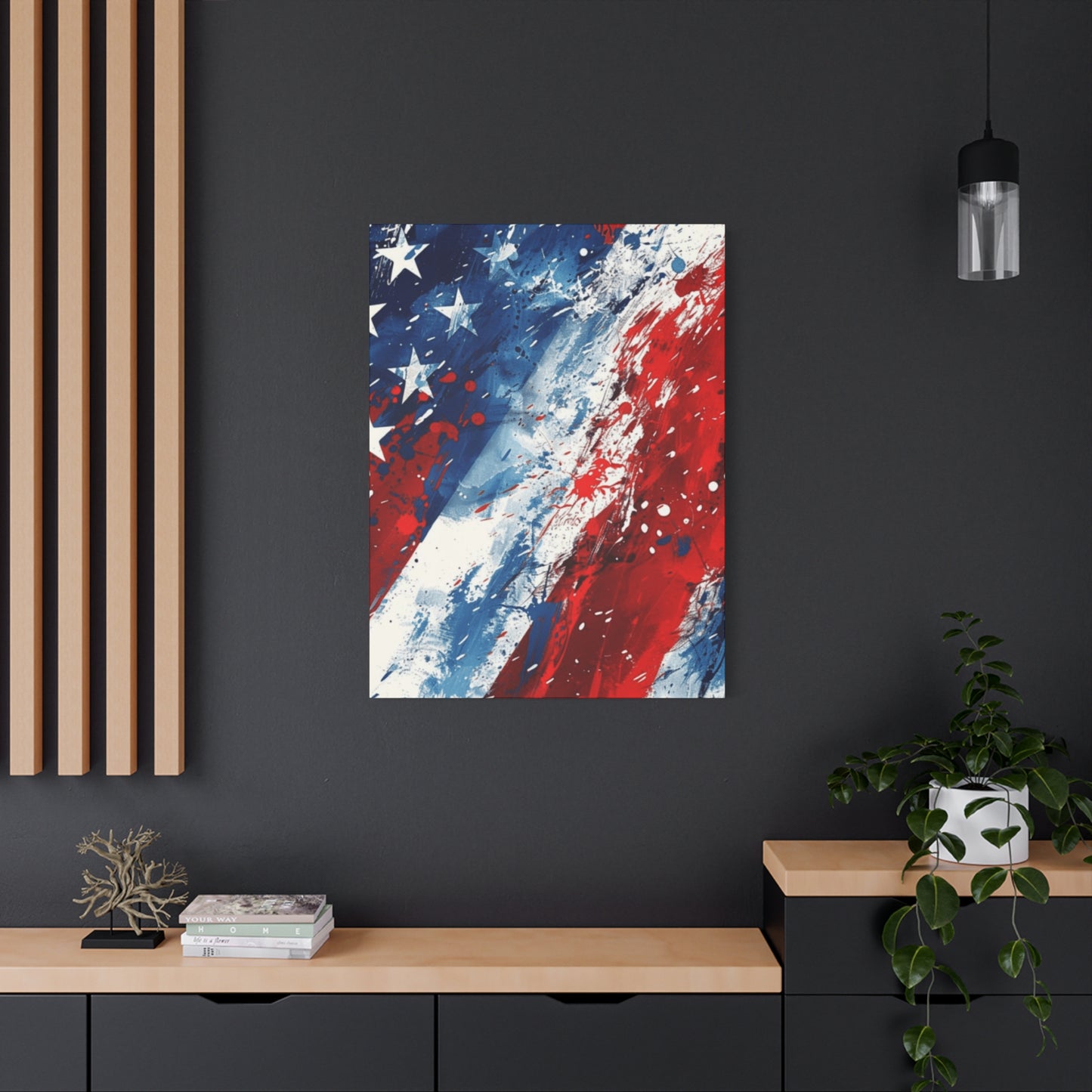 Abstract American Flag Painting Wall Art & Canvas Prints