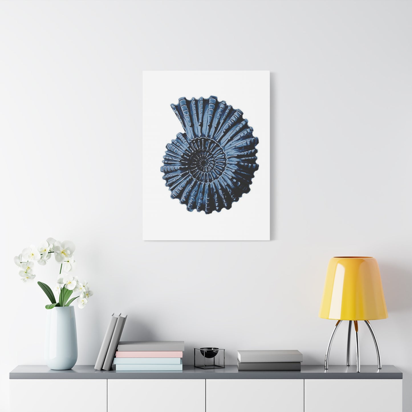 Beautiful Blue Shell Shape Poster Wall Art & Canvas Prints