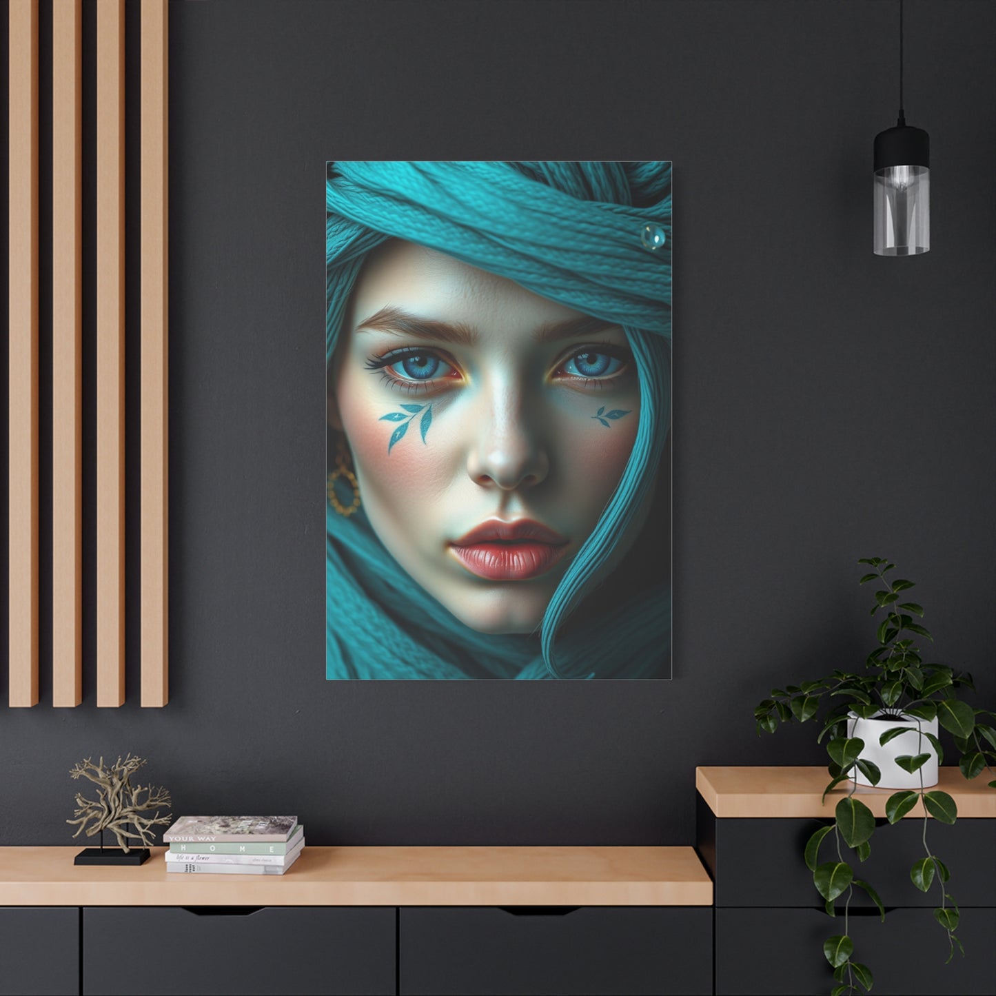 Turquoise Whisper Tapestry wall art & canvas print