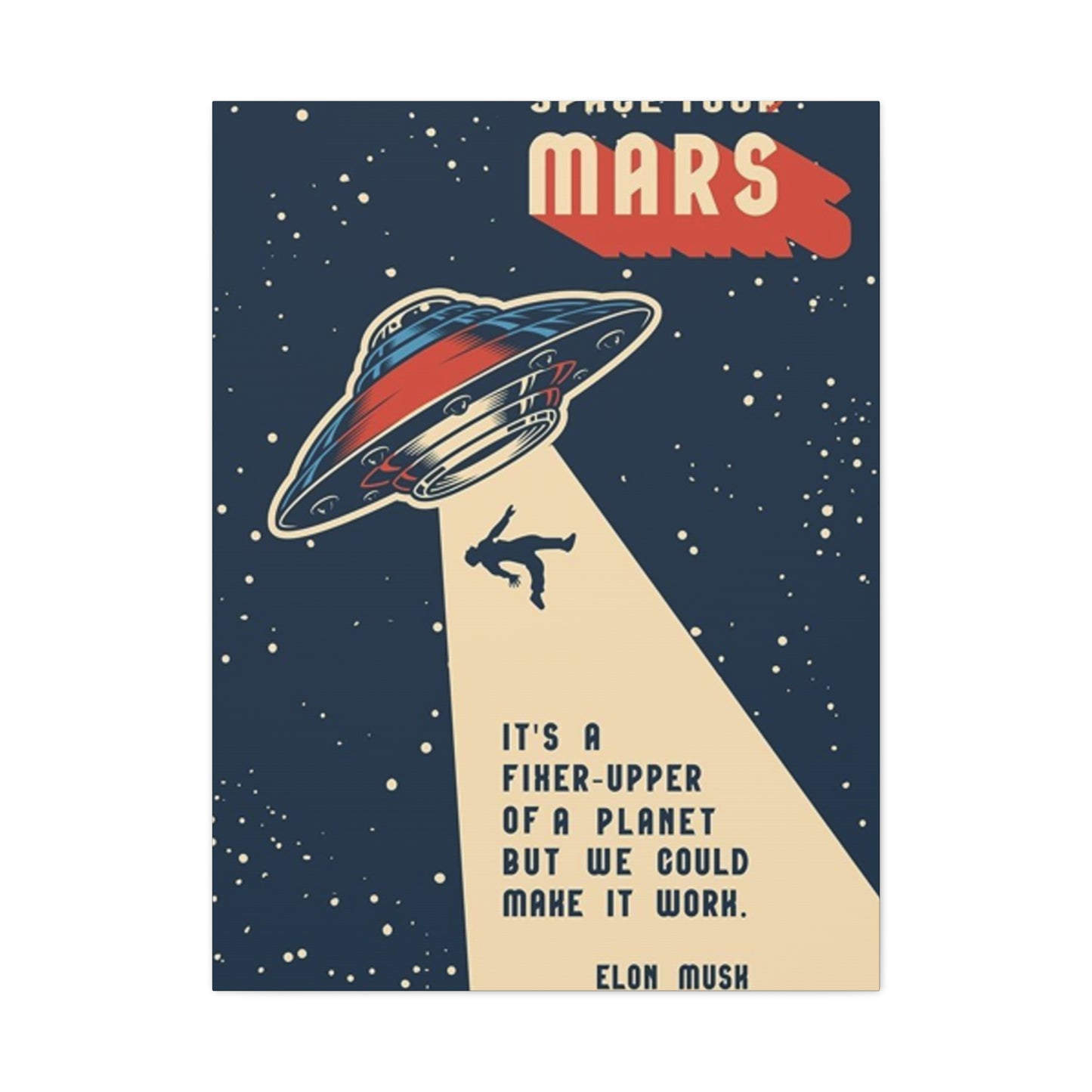 Mars Space Tour Poster Wall Art & Canvas Prints