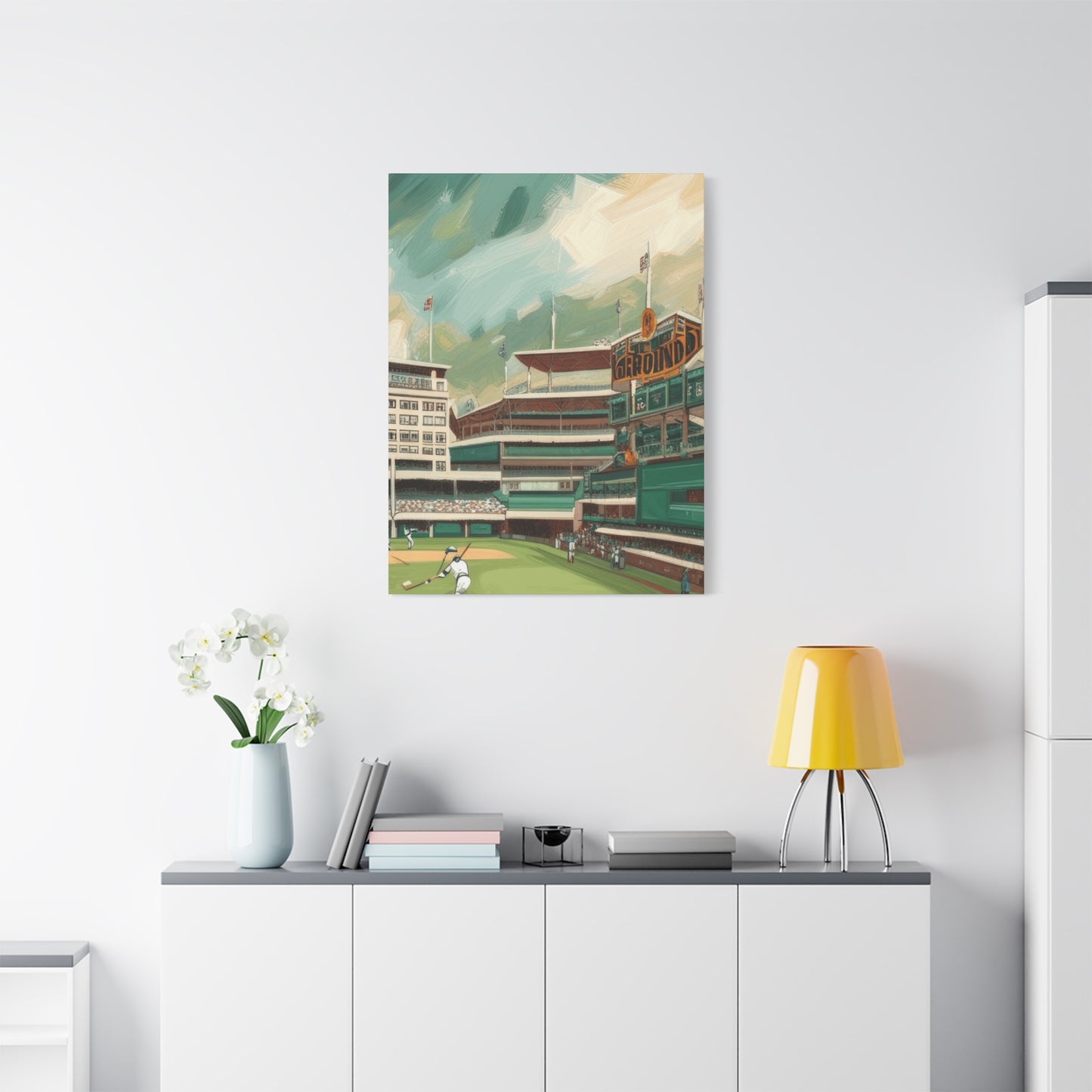 Baseball Game Painting Wall Art & Canvas Prints