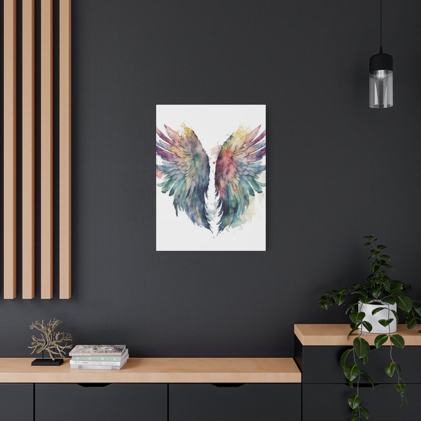 Colourful Paint Splash Angel Wings Wall Art & Canvas Prints