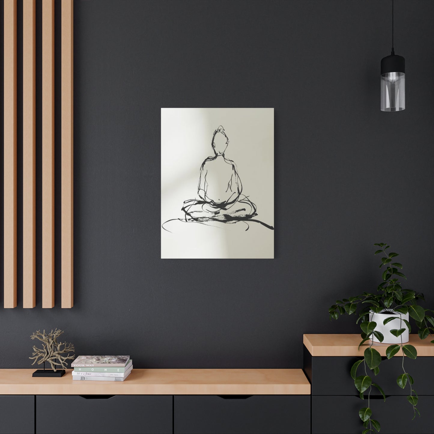 Buddha Yoga Drawing Wall Art & Canvas Prints
