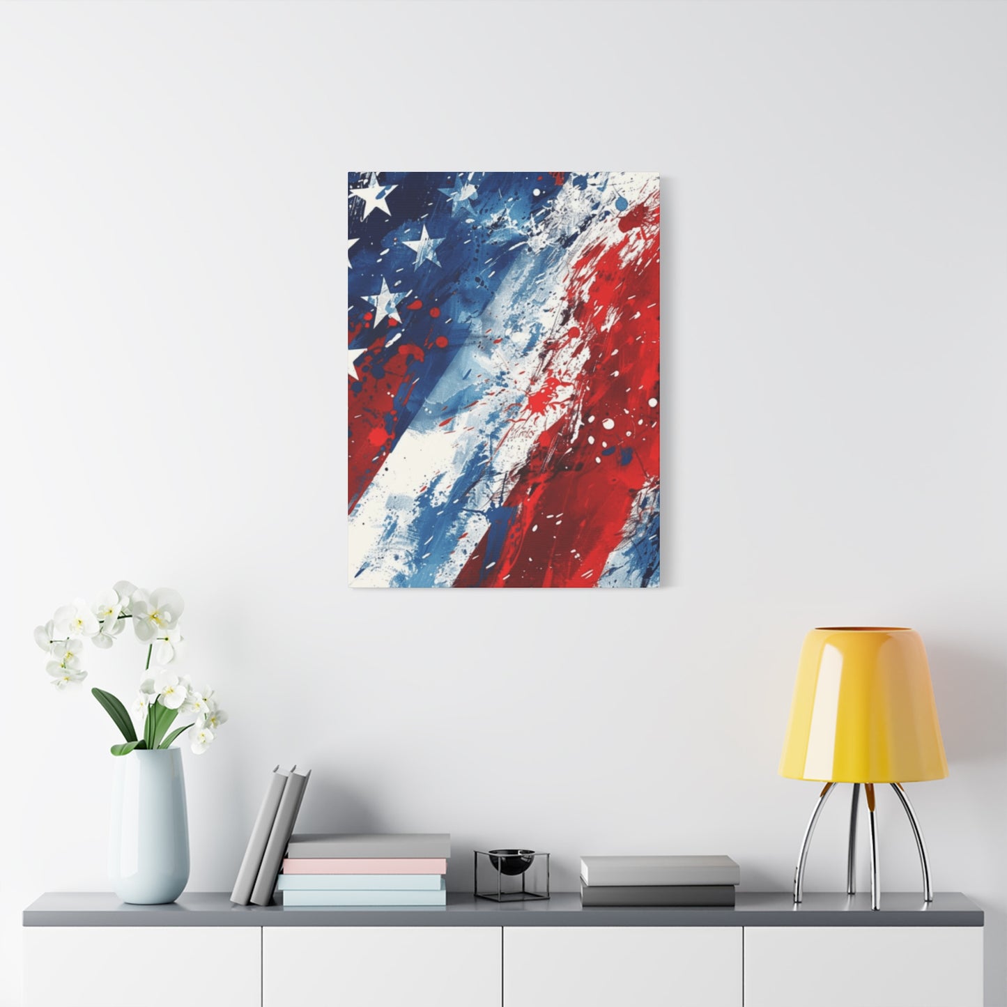 Abstract American Flag Painting Wall Art & Canvas Prints