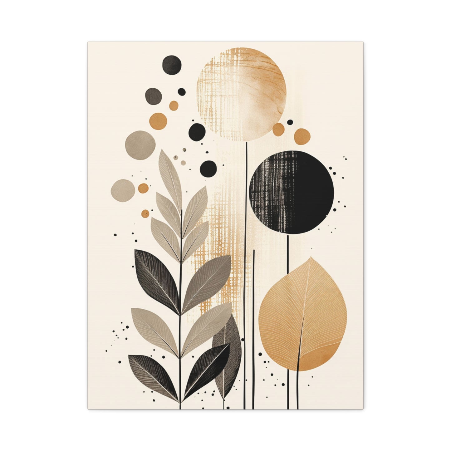 Plant With Black Circles Deco Wall Art & Canvas Prints
