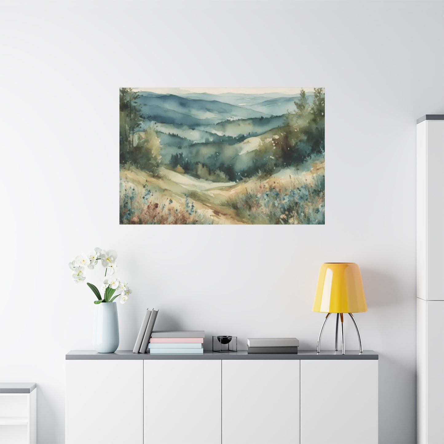Green Forest Near Blue Ridge Painting Wall Art & Canvas Prints