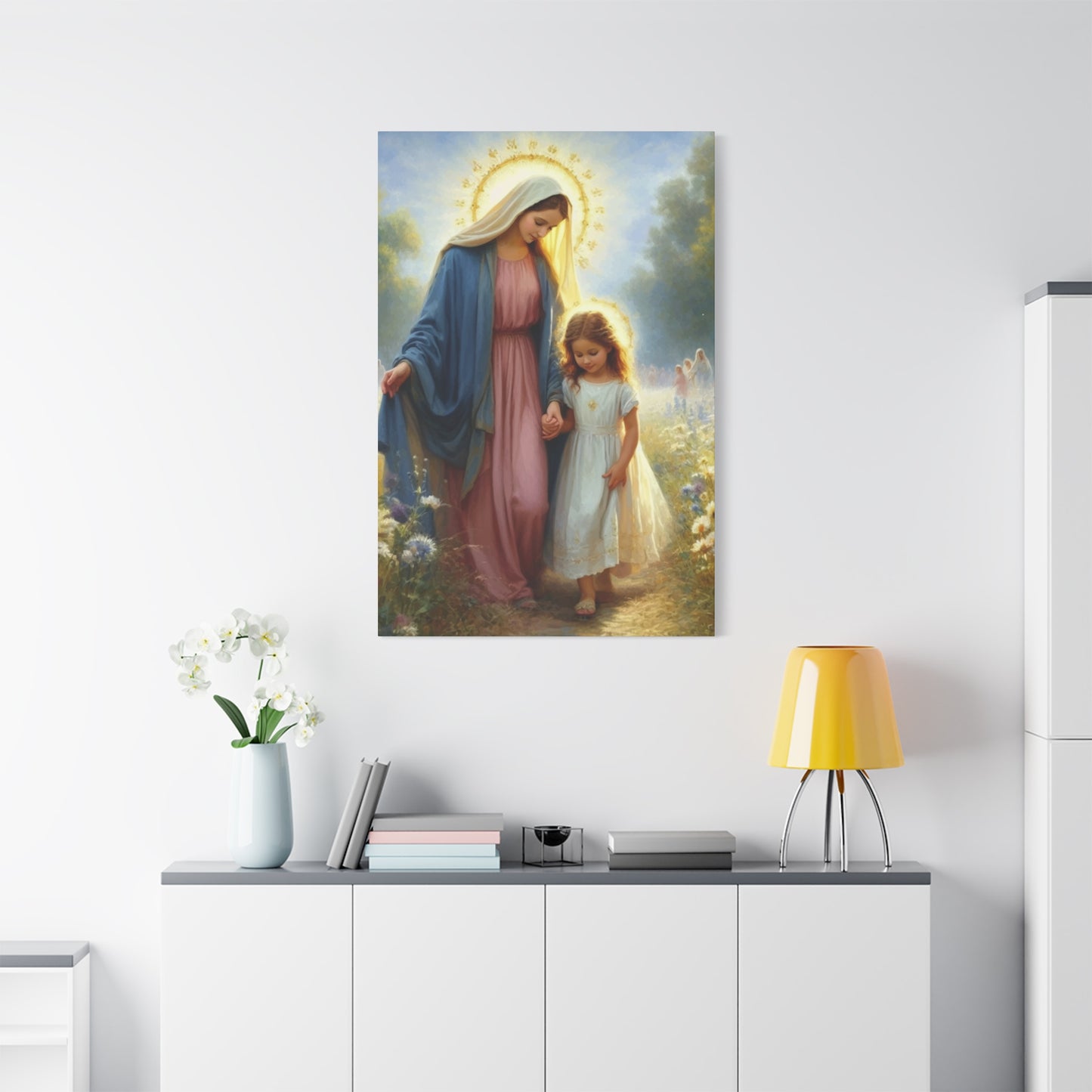 Christian Mother with Little Girl Wall Art & Canvas Prints