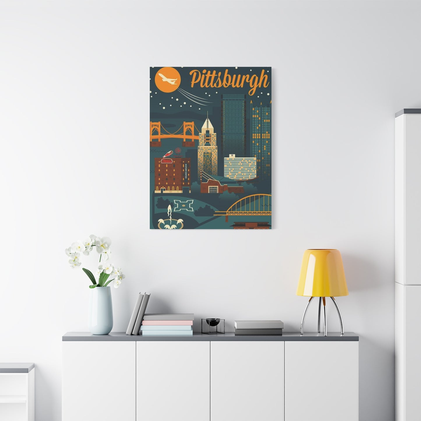 Pittsburgh Skyscraper Poster Wall Art & Canvas Prints