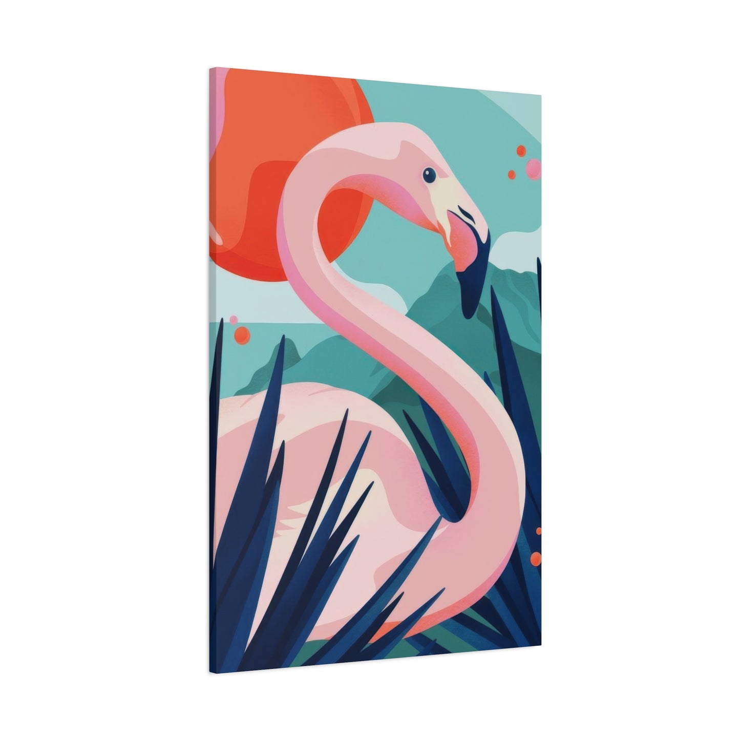 Flamingo Green Blue Wall Art & Canvas Prints