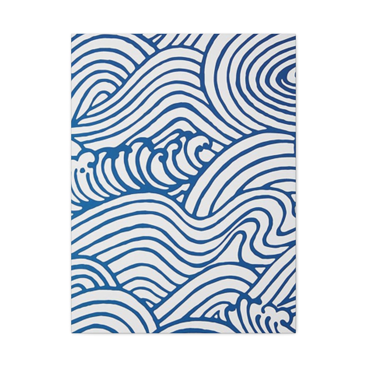 Blue Waves Drawing Wall Art & Canvas Prints