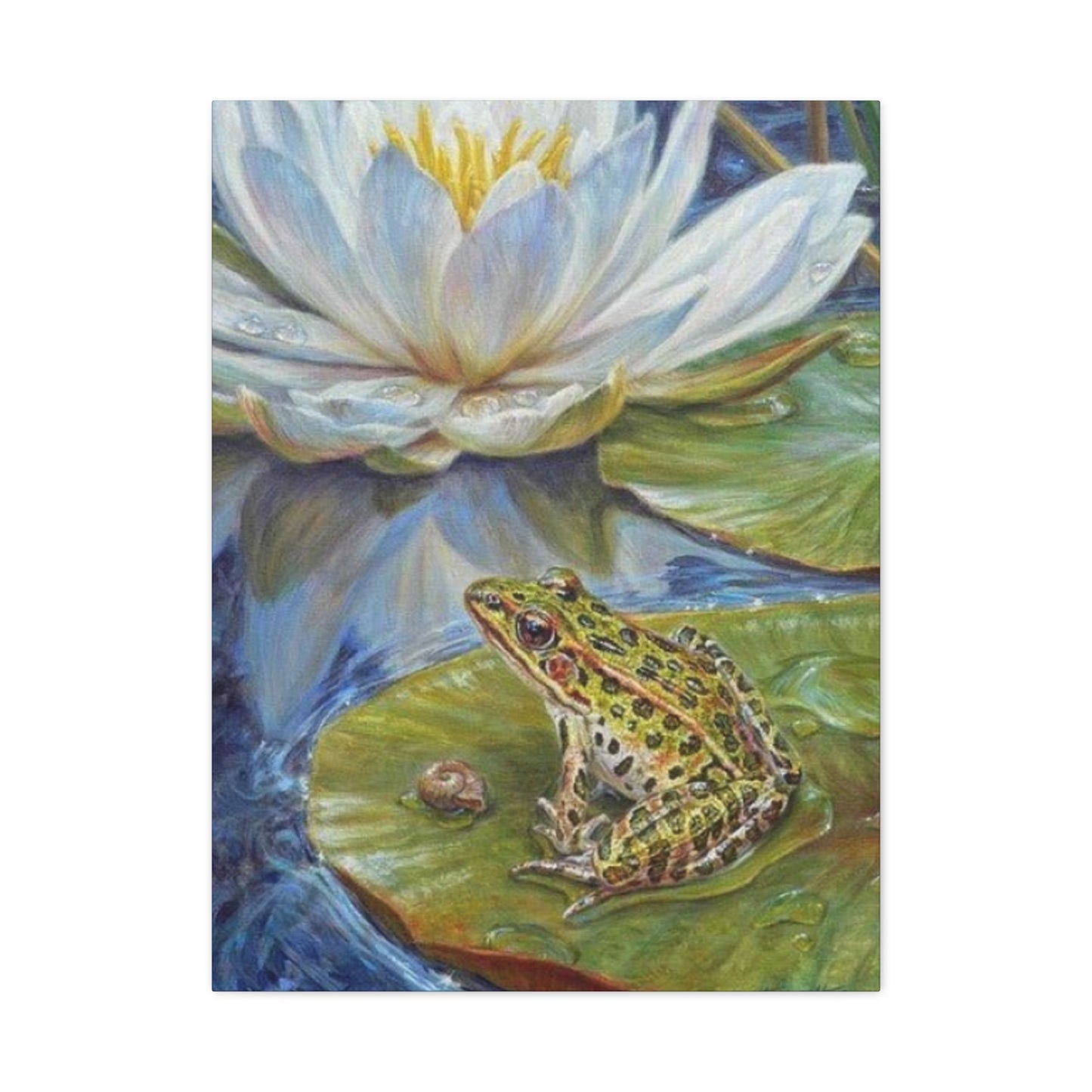 Frog in Pond Wall Art & Canvas Prints