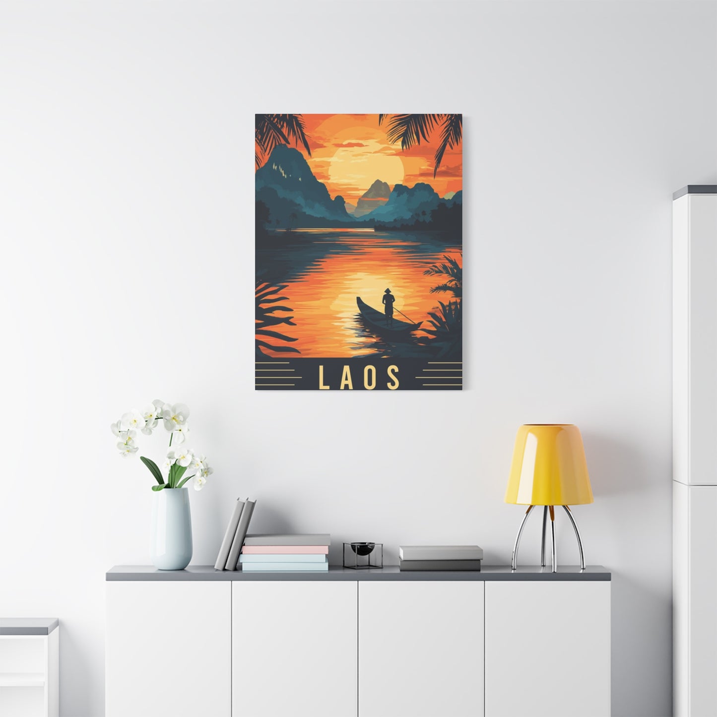 Laos Sunset Poster Wall Art & Canvas Prints