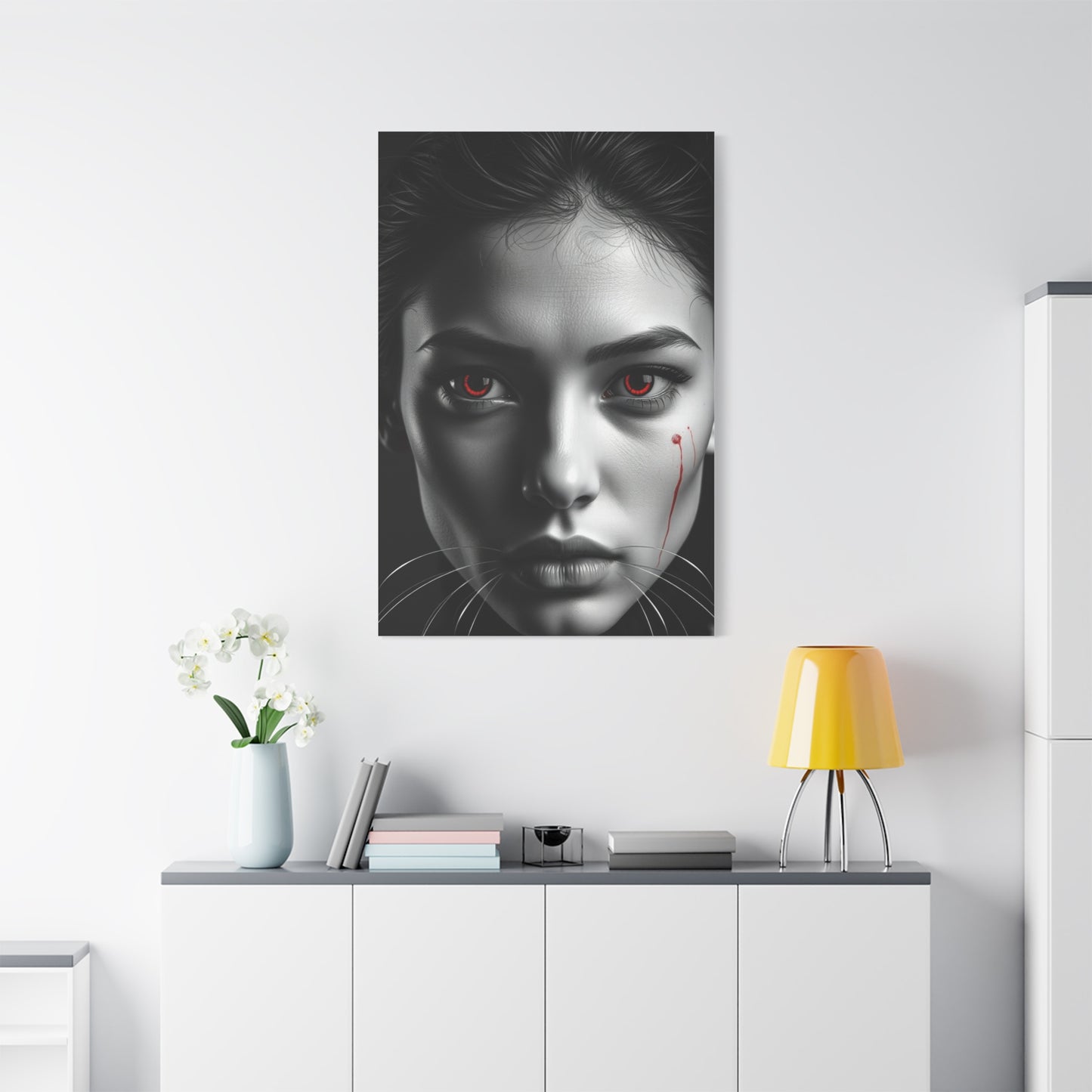 Supreme Black, White & Red Art Wall Art & Canvas Print