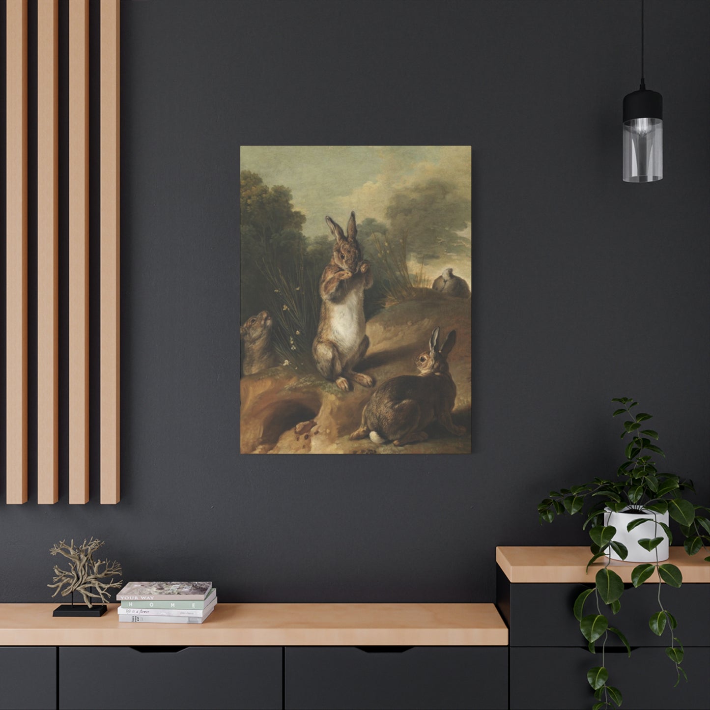 Rabbit In Wild Painting Wall Art & Canvas Prints