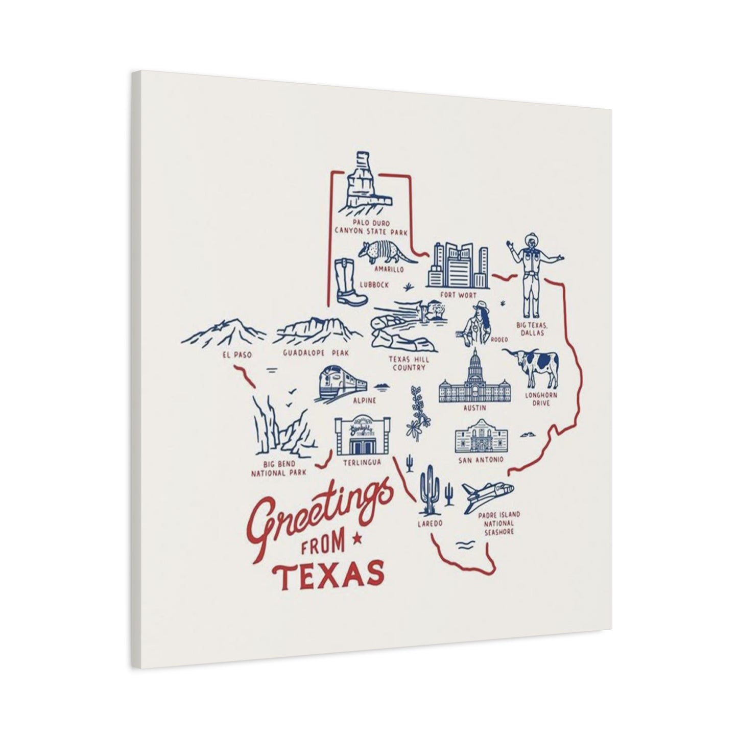 Greeting From Texas Poster Wall Art & Canvas Prints