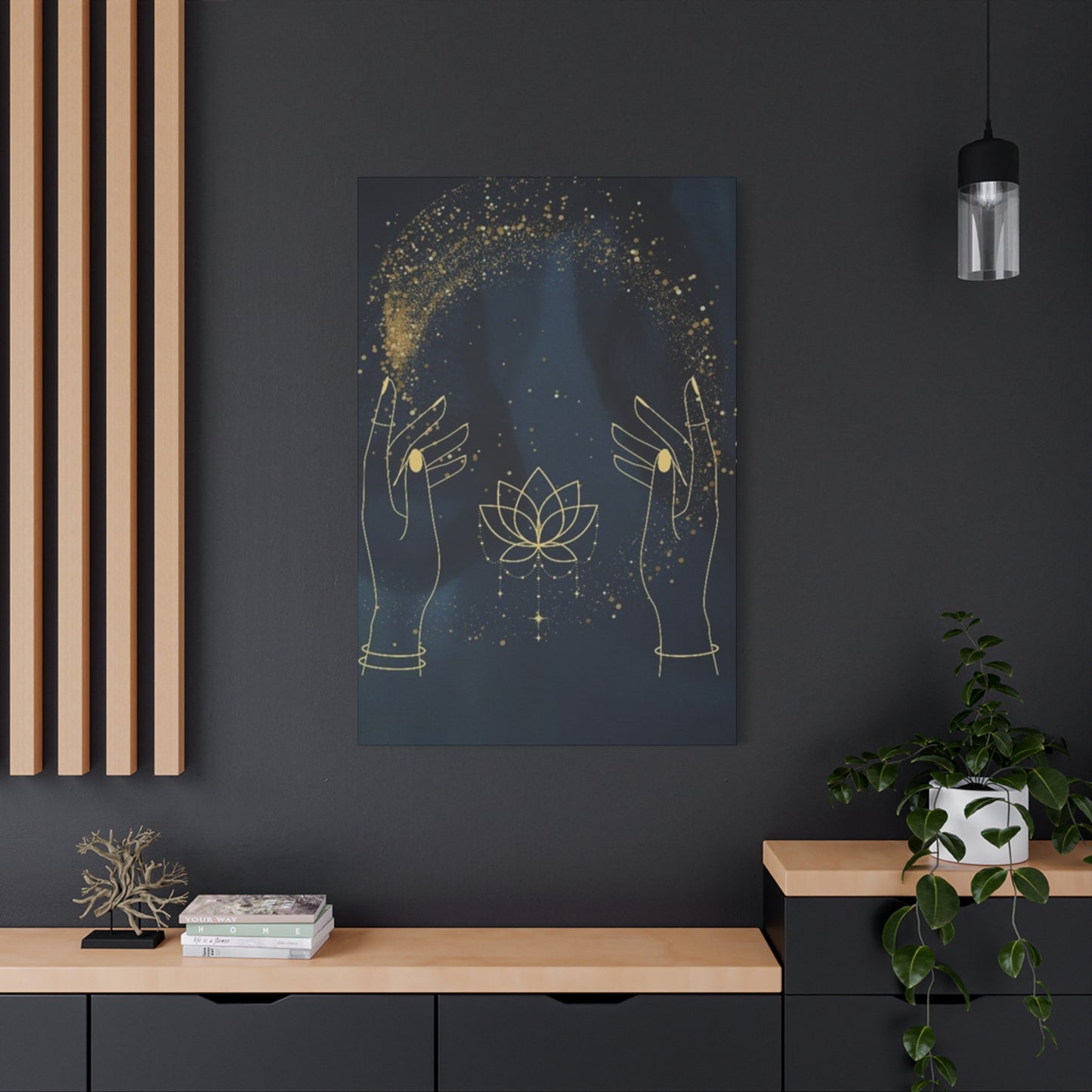 Hand Sprinkling Stars Wall Art & Canvas Prints