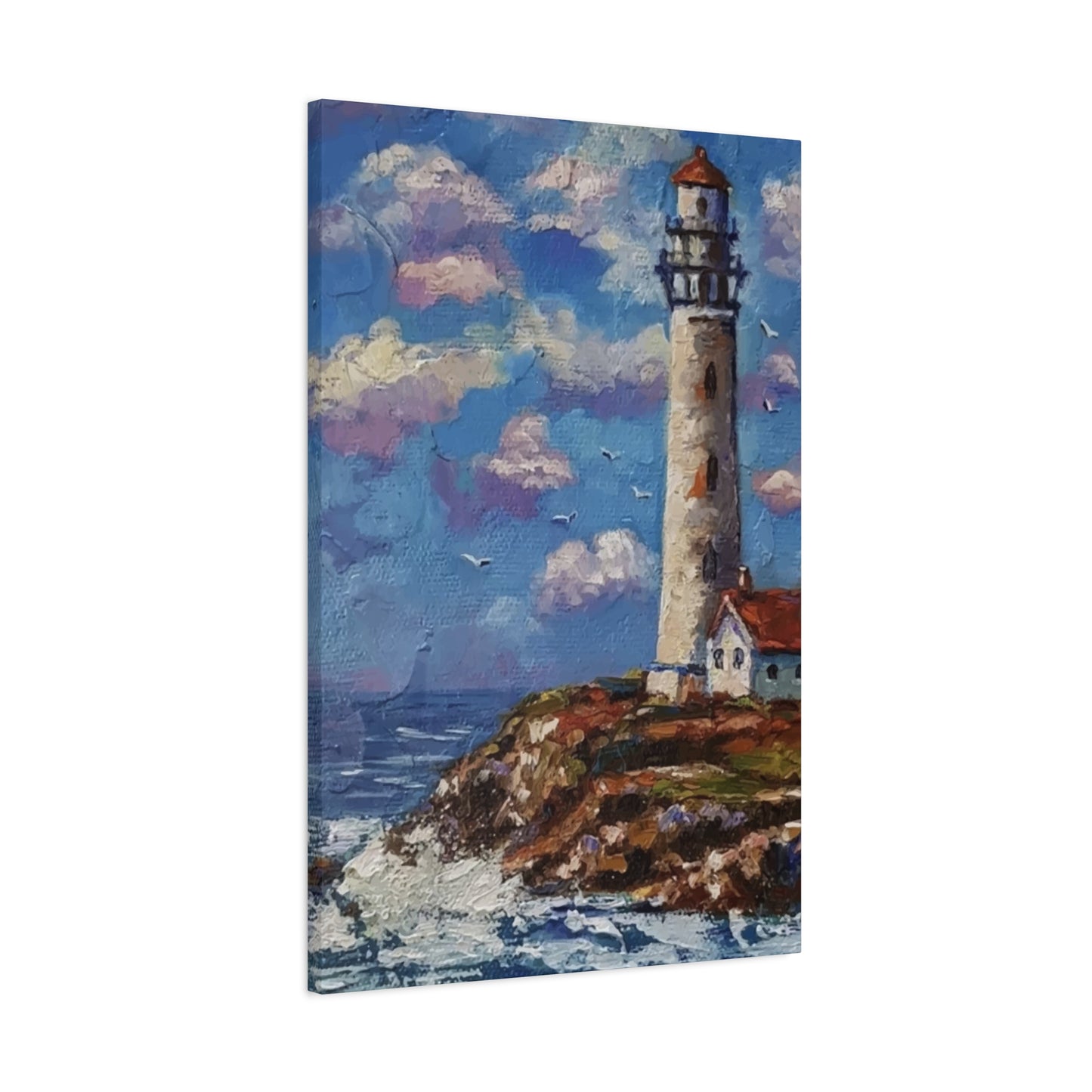 Light Tower Near Sea Wall Art & Canvas Prints
