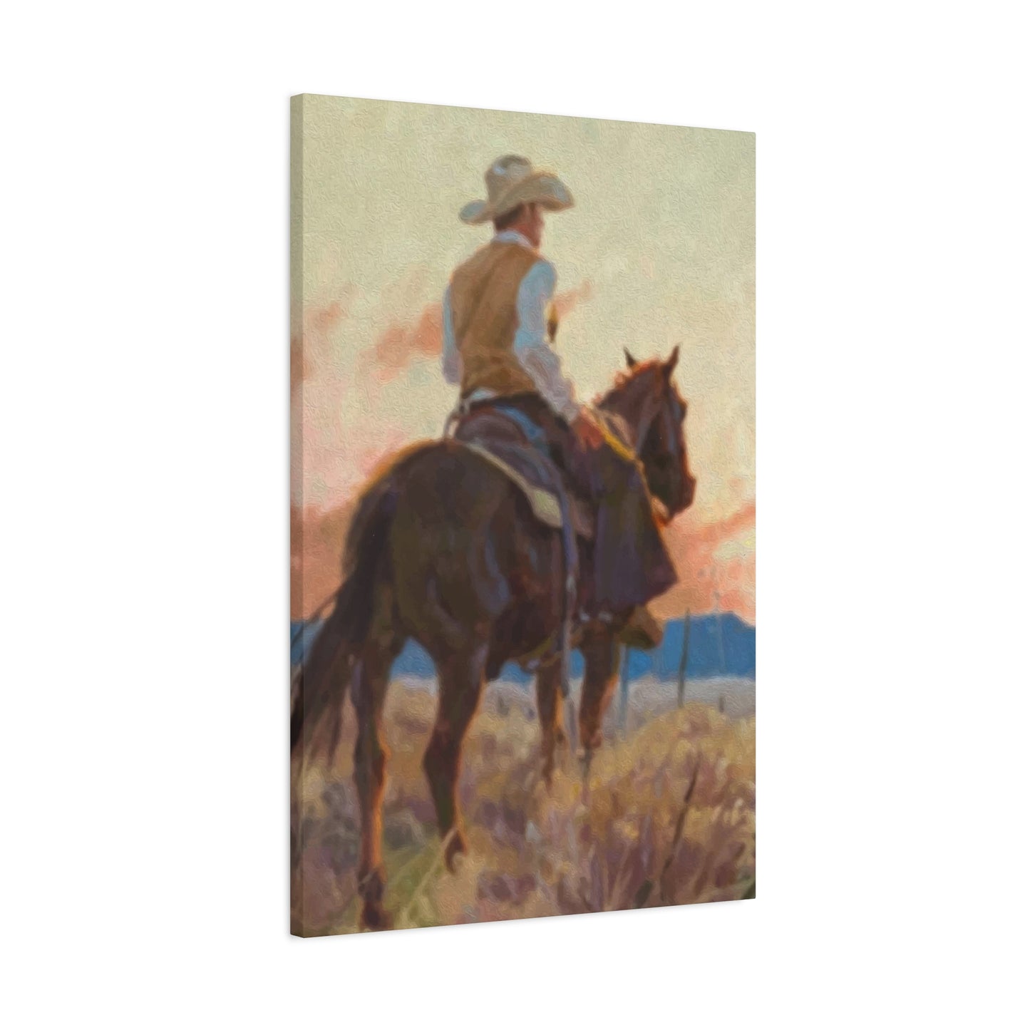Man Riding Horse Wall Art & Canvas Prints