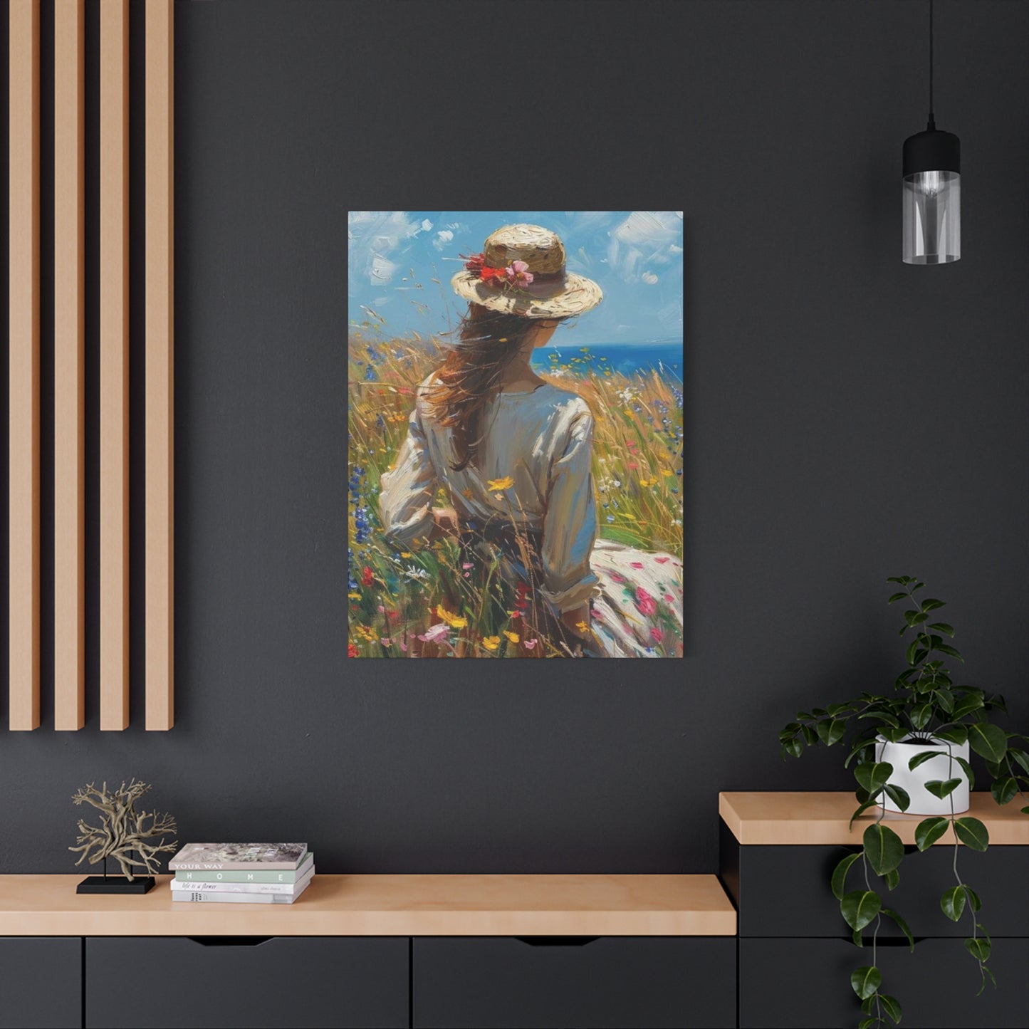 Woman by the Sea Wall Art & Canvas Prints