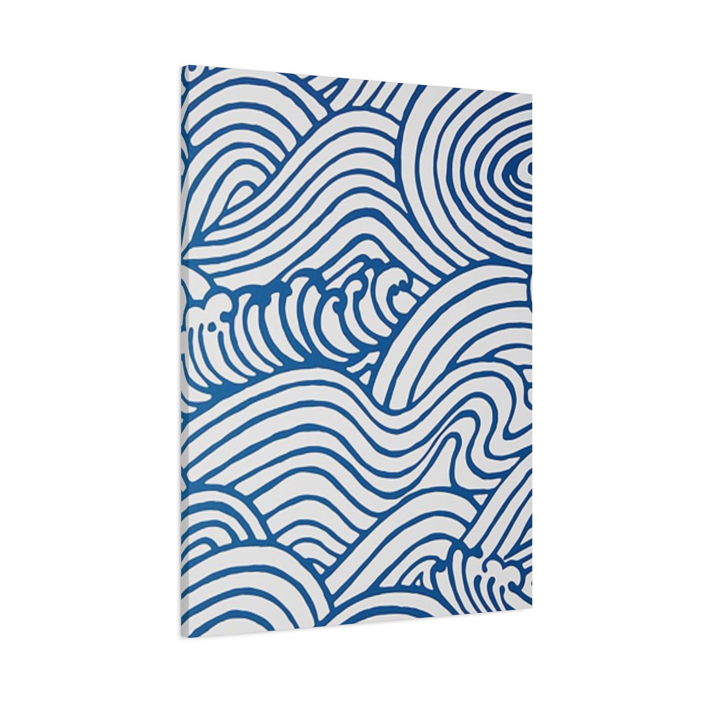 Blue Waves Drawing Wall Art & Canvas Prints