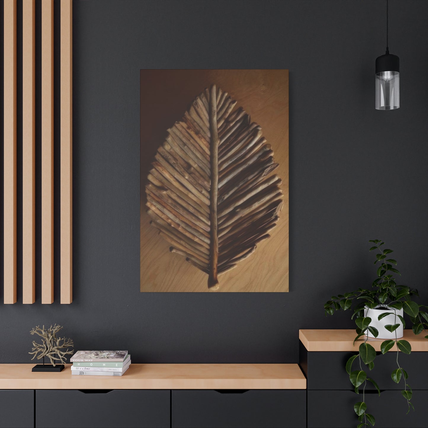Driftwood Leaf Wall Art & Canvas Prints