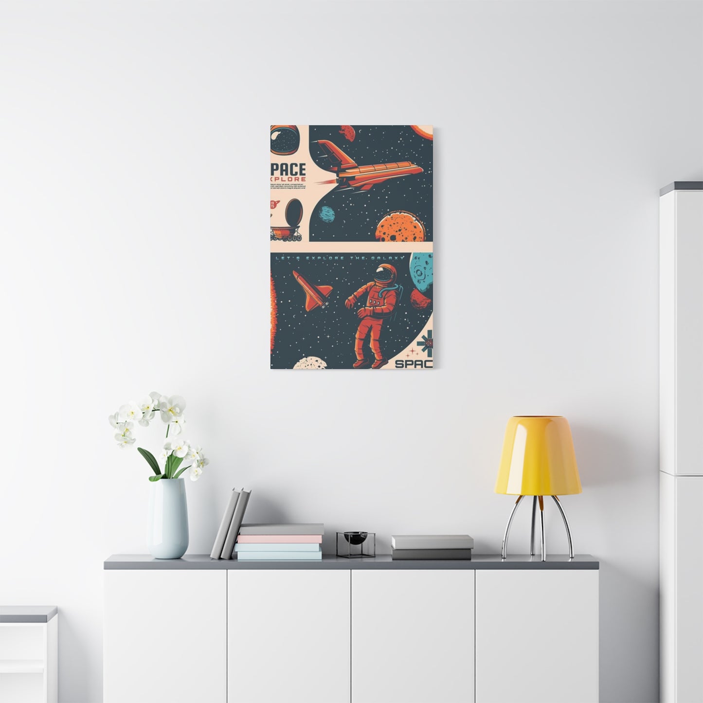 Space Explore Adventure Poster Wall Art & Canvas Prints