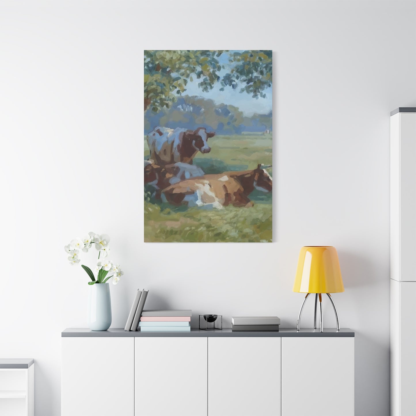Cow Eat Grass Wall Art & Canvas Prints