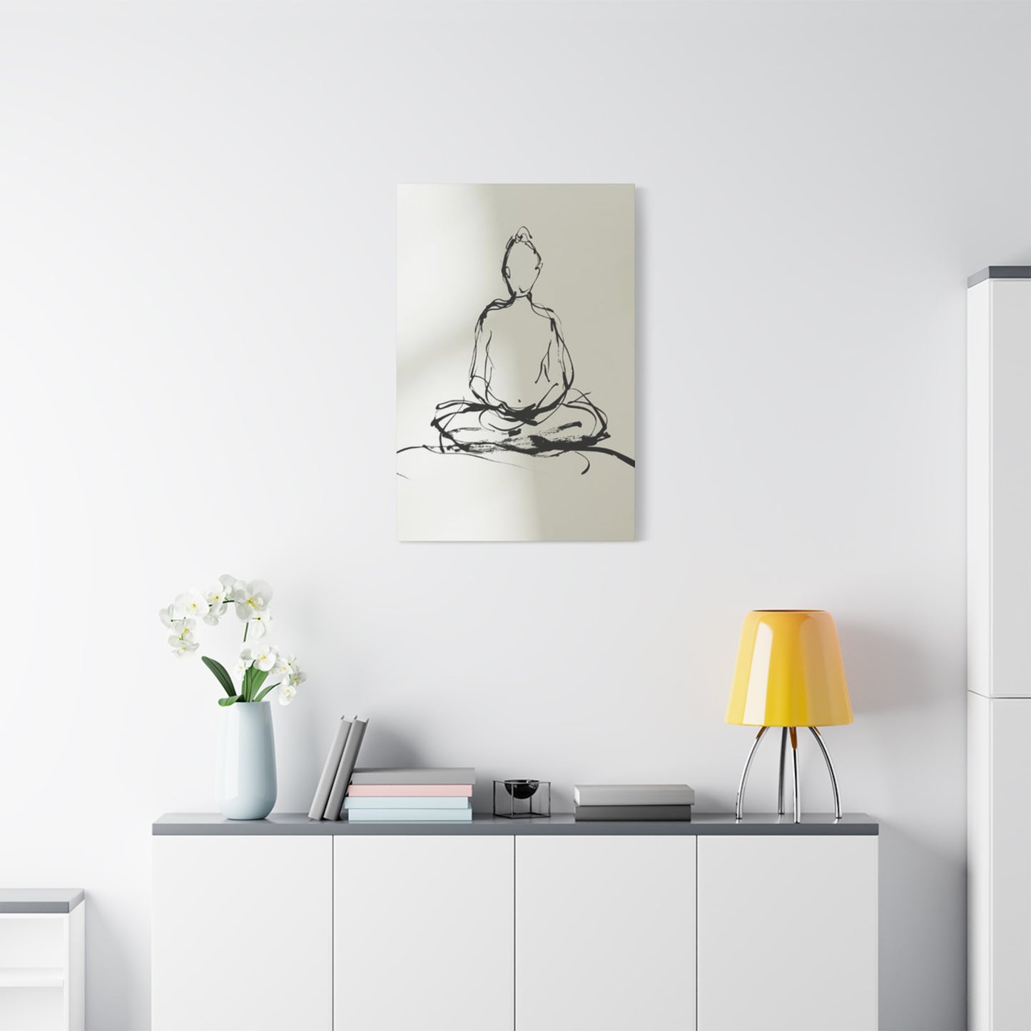 Buddha Yoga Drawing Wall Art & Canvas Prints