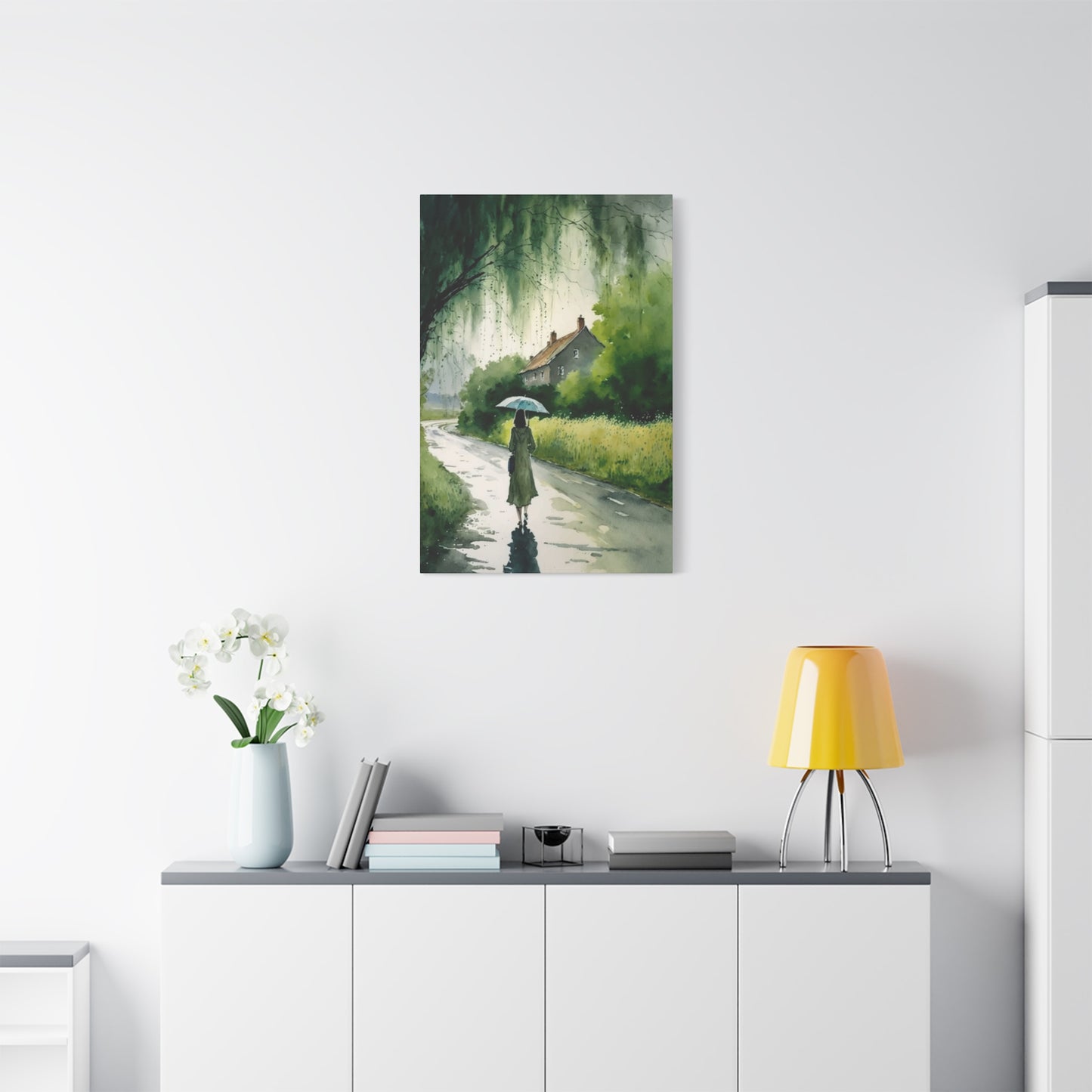 Girl In Rain Wall Art & Canvas Prints